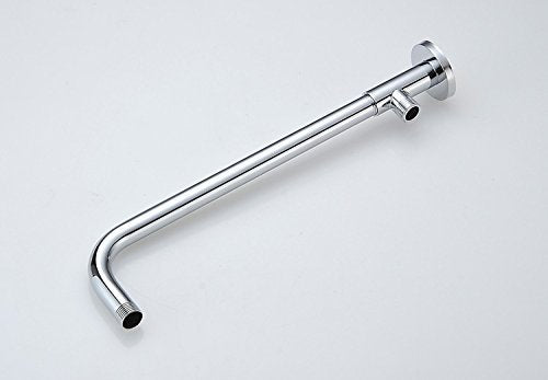 Hiendure® 20cm Wall Mount Rain Shower Head Set with Shower Arm and Hose Round Stainless Steel, Chrome Plated