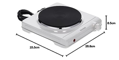 SEVERIN hot plate for kitchen, office or camping, small hob with stepless temperature control, camping stove for one pot, white, 1,500 W, KP 1091