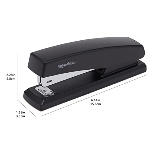 Amazon Basics - Stapler with 1000 Staples - Black, 16-Pack.