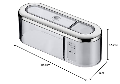WMF Kitchen Minis 2-Egg Cooker, for boiling 2 eggs, with egg pick, BPA-free Tritan, 250 W, Cromargan brushed stainless steel
