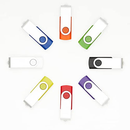 20 pieces of 4GB USB flash drives in 5 random colors USB 2.0 wholesale bulk memory sticks (4GB, 20 pieces)