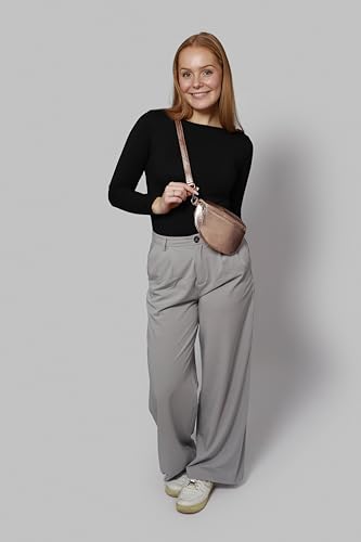 Twinheart Fanny Pack with Zipper 100% Genuine Leather - High-quality Women's Fanny Pack Crossbody Bag small and elegant - Shoulder Bag Fanny Pack