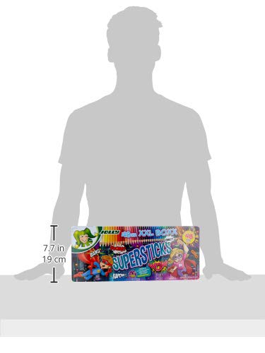 JOLLY Supersticks Colored Pencils Kids Party XXL Box Version 1, Break-resistant & non-toxic crayons, Made in Austria, 48 pencils