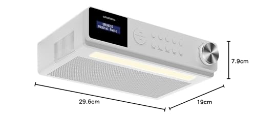 Grundig DKR 1000 BT DAB+ kitchen radio with Bluetooth and DAB+ reception White.