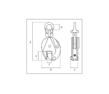 2t Vertical lifting clamp with swivel eye sheet gripper sheet clamp gripper Vertical lifting gripper Swivel eye clamp