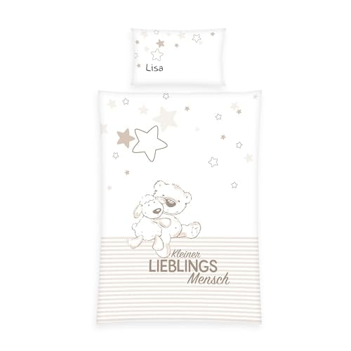 Herding baby bedding, personalized with name, favorite person, 40 x 60 cm + 100 x 135 cm