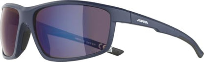 ALPINA DEFEY - Mirrored and shatterproof sports and bike goggles with 100% UV protection for adults, miracle-blue matte