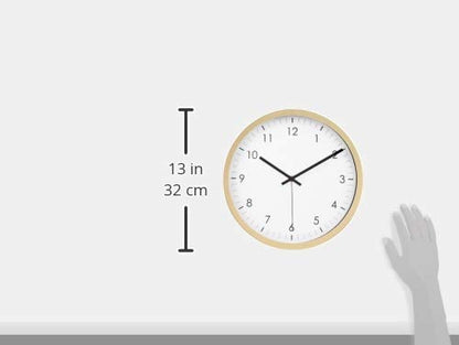Amazon Basics - Wall Clock, Traditional Design, 30.5 cm, Brass Color