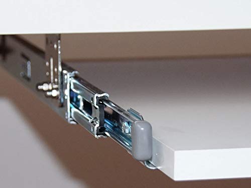 EisenRon keyboard tray telescopic slides 300 mm useful height 47 mm for underdesk mounting