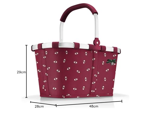reisenthel carrybag Bavaria Ruby. Sturdy shopping basket with ample storage and convenient interior pocket. Elegant and water-repellent design.