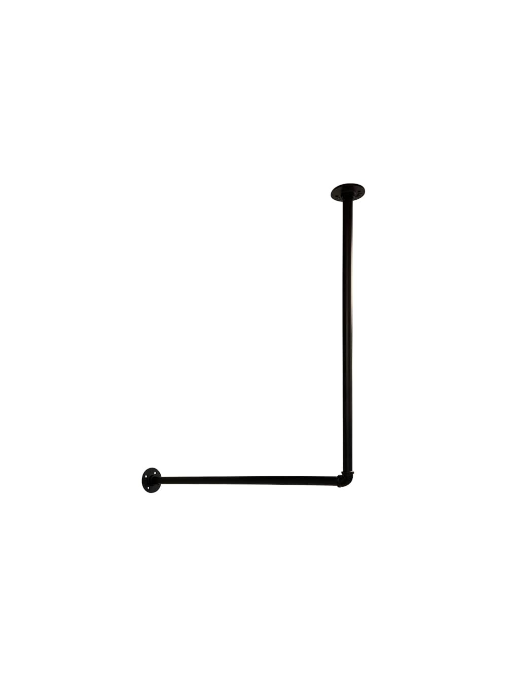 RSR Hangers clothes rail wardrobe industrial design for corner wall ceiling L shape | Width 100 cm x height 50 cm | Clothes rail | Dressing room | Bedroom | Wardrobe | Walk-in closet