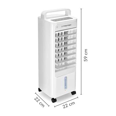 TROTEC Aircooler PAE 12 air cooler 3-in-1 portable air conditioner fan humidifier 3 fan speeds 3L tank evaporative cooling air filter Honeycomb technology