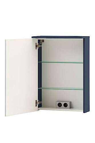 Schildmeyer mirror cabinet Jesper 155426, midnight blue, 50.4 x 16 x 72.3 cm