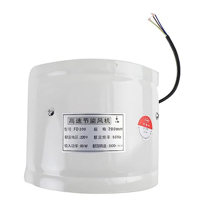 ECUTEE duct fan exhaust fan 8" air supply/exhaust fan 200mm inline duct fan air extractor industrial fan suction low energy consumption for bathroom kitchen white