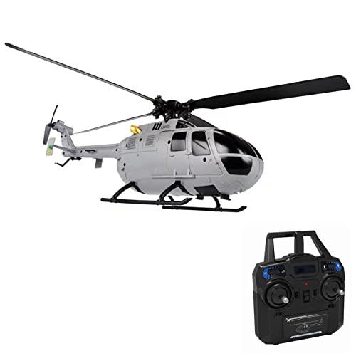 KKnoon Helicopter RTF Remote Control Helicopter Indoor Outdoor Aircraft Gift for Beginners Kids Adults, 2.4 GHz Toy, Gray