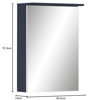 Schildmeyer mirror cabinet Jesper 155426, midnight blue, 50.4 x 16 x 72.3 cm