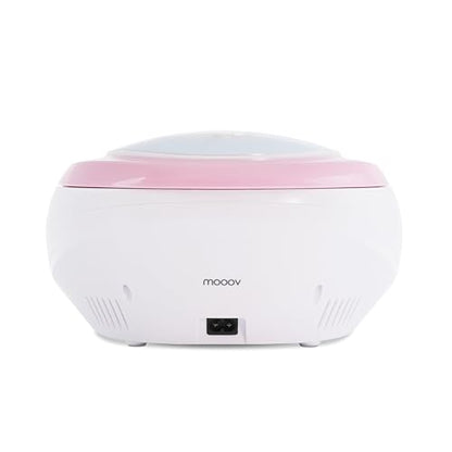 mooov 477407 CD player for kids with speakers, USB, headphone jack, AUX-IN port - Portable boombox CD player - Mains or battery operated - Unicorn design - Pink/white