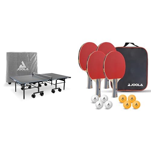 JOOLA Outdoor Aluminium PRO Table Tennis Table Weatherproof with Cover & Unisex – Adult Table Tennis Set, Multicolored, One Size