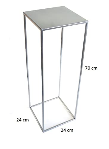 DIXIE STORE Flower Stand | Metal Plant Holder Loft 363 | Imaginative Plant Stand | For Indoor and Outdoor Decor, Great Impression, Silver