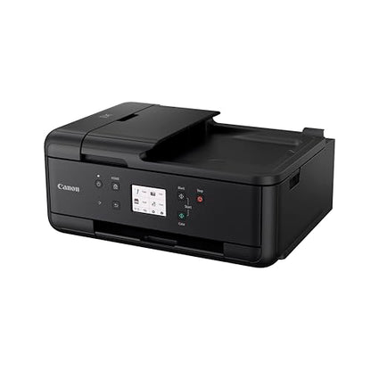 Canon PIXMA TR7650 All-in-One Printer A4 - Color inkjet printer black 4 in 1 (scanner, copier, wireless printer, fax, cloud link, ADF, WLAN, LCD, 4800 x 1200 DPI, AirPrint & Mopria)