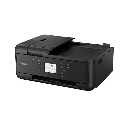Canon PIXMA TR7650 All-in-One Printer A4 - Color inkjet printer black 4 in 1 (scanner, copier, wireless printer, fax, cloud link, ADF, WLAN, LCD, 4800 x 1200 DPI, AirPrint & Mopria)