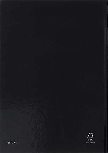 Leitz A4 Notebook, 80 Sheets, Hardcover, Lined Pages, Solid, Black, 46650095 (Pack of 2)