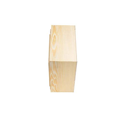 HANDKADECOR Hexagonal Wooden Shelves - Set of 3 - Honeycomb shaped shelf boxes stand