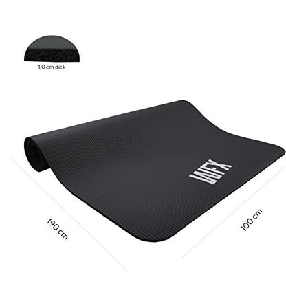 World Fitness - Fitness Mat Yoga Mat XXL "Ashanti" - 190 x 100 x 1 cm - non-slip & durable - Gym mat perfect for yoga, pilates, workout, outdoor, gym & home - Pink