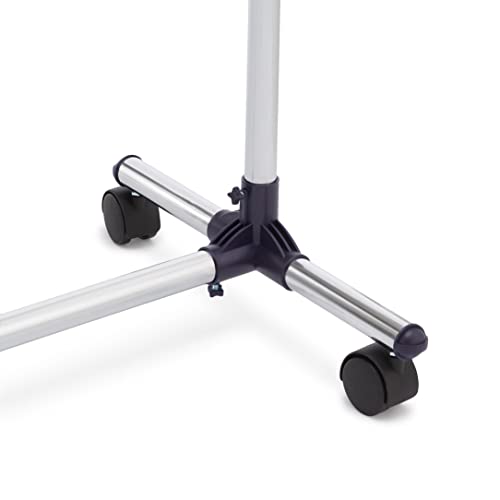 Amazon Basics - Garment Rack with Wheels, Chrome, 89 - 144 cm x 44 cm x 99.5 - 162 cm