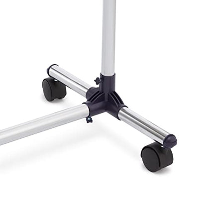 Amazon Basics - Garment Rack with Wheels, Chrome, 89 - 144 cm x 44 cm x 99.5 - 162 cm