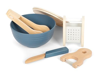 Small Foot Cutting Set Salad "Fresh" made of wood, food toy for children's kitchen, for children aged 3 and up, 12612