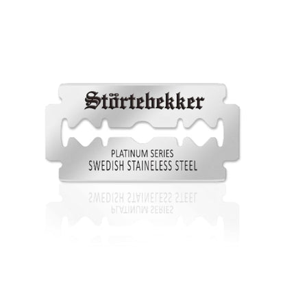 Störtebekker® Premium starter set - with safety razor incl. case (black) and 10 blades + 100 extra Störtebekker razor blades - men's shaving set - for a perfect shave - gift idea for men