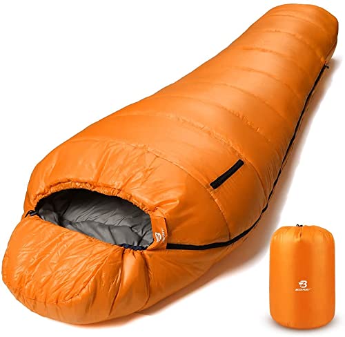 Bessport sleeping bag -10℃ 4 seasons winter mummy sleeping bag water resistant sleeping bag for travel camping outdoor camping or indoor