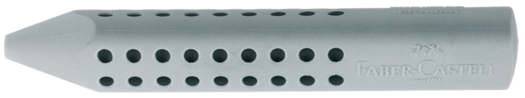 Faber-Castell 111992 - Pencil Jumbo Grip HB (2 pencils Jumbo + eraser + sharpener) (with sharpener + eraser, silver, 4 pencils)