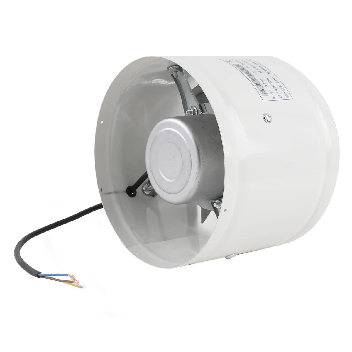ECUTEE duct fan exhaust fan 8" air supply/exhaust fan 200mm inline duct fan air extractor industrial fan suction low energy consumption for bathroom kitchen white