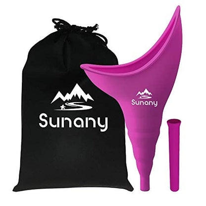 SheWee for women, Female urinal Silicone funnel Portable urinal for women Standing Up Pee Funnel Reusable female urinal for women, Outdoor, Activities, Camping (Fuchsia)