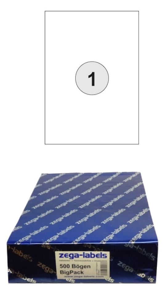 2,000 sheets of 105 x 148 mm self-adhesive labels = DIN A6 sheets (1 label per DIN A6 sheet) - Universal for laser/inkjet/copier use - individually addressable labels 148 x 105 mm