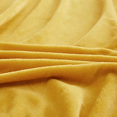 Damier Plush Fitted Sheet 200x200cm Gold Yellow Fluffy Bed Sheet Winter Warm Cashmere Touch Fitted Sheet Suitable for 30cm Mattress