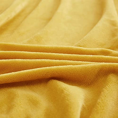 Damier Plush Fitted Sheet 200x200cm Gold Yellow Fluffy Bed Sheet Winter Warm Cashmere Touch Fitted Sheet Suitable for 30cm Mattress