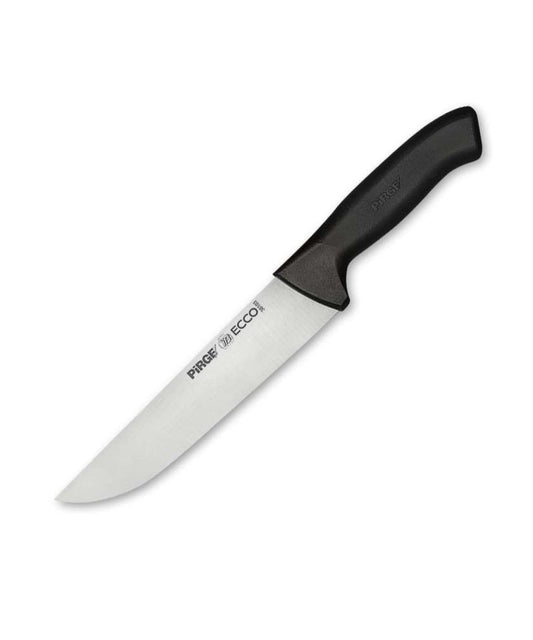 Pirge Ecco Butcher Knife 19 cm Black Slaughtering Knife - Meat Knife - Boning Knife - Excellent Sharpness Butcher Knife - Stainless Steel Professional Kitchen Knife - Ergonomic Plastic Handle Design