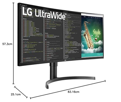 LG UltraWide Curved QHD Monitor 35WN75CP-B 89 cm - 35 inch, VA panel, HDR10, AMD FreeSync, Black