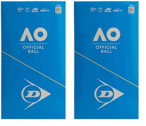 DUNLOP Tennis Ball Australian Open - for clay, hard court, and grass (2x4 balls) (Pack of 2)