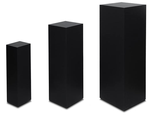 STEMA Seyfried decorative column, pedestal in 3 sizes (100x33x33 cm, matt black) flower column, plant stand