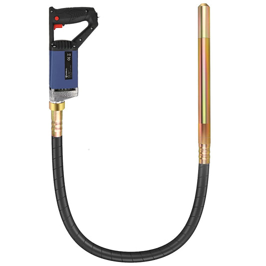 Anbull concrete vibrator, 1300W internal vibrator, bottle vibrator, 2m length concrete compactor, concrete vibrating bottle, mixing shaft speed 4800 rpm, vibration bottle diameter 35mm.