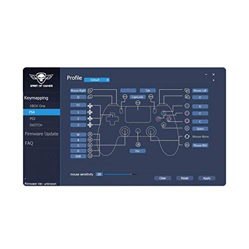 Spirit of Gamer - Xpert G700 - Adapter combined RGB - keyboard and mouse set for PS4, XBOX ONE, PC - mechanical keyboard with one hand - mouse 7 buttons 3200 DPI