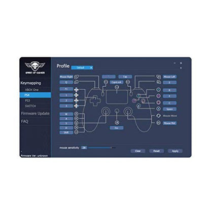Spirit of Gamer - Xpert G700 - Adapter combined RGB - keyboard and mouse set for PS4, XBOX ONE, PC - mechanical keyboard with one hand - mouse 7 buttons 3200 DPI