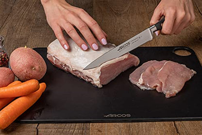 Arcos filleting knife with Nitrum stainless steel blade 200 mm - sharp knife for meat and fish - ergonomic handle made of polyoxymethylene (POM) - black, Riviera series