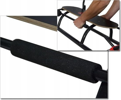 3-in-1 children's sledge with backrest, footmuff, push handle, and aluminum buckle (black & graphite)