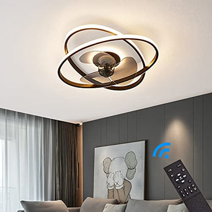 Ceiling fan with LED lighting Ceiling lamp Fan 3343 black Ø 50cm 96W with remote control Light color/brightness adjustable dimmable LED ceiling light fan light ceiling