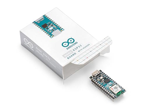 Arduino Nano ESP32 with Headers [ABX00083] - Compact board with ESP32 microcontroller, WiFi and Bluetooth, perfect for IoT projects, automation, and connected applications with Arduino IDE.
